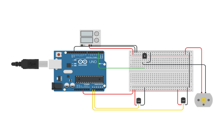 Circuit design Smart Ventilation circuit - Tinkercad