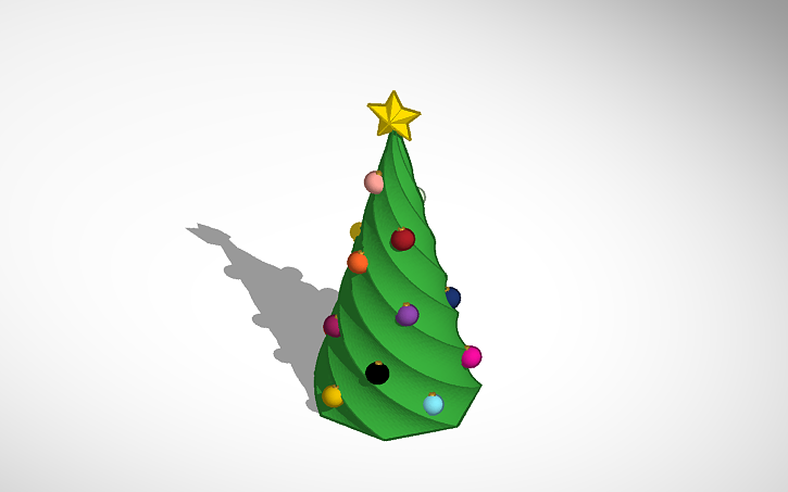 3D design Christmas tree - Tinkercad