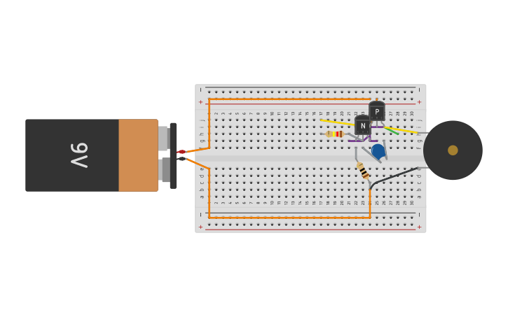 Circuit design LABORATORIO N1 OSCILADOR CON TRANSISTORES - Tinkercad