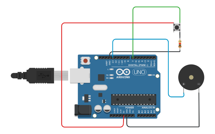 Circuit design Bocina - Tinkercad