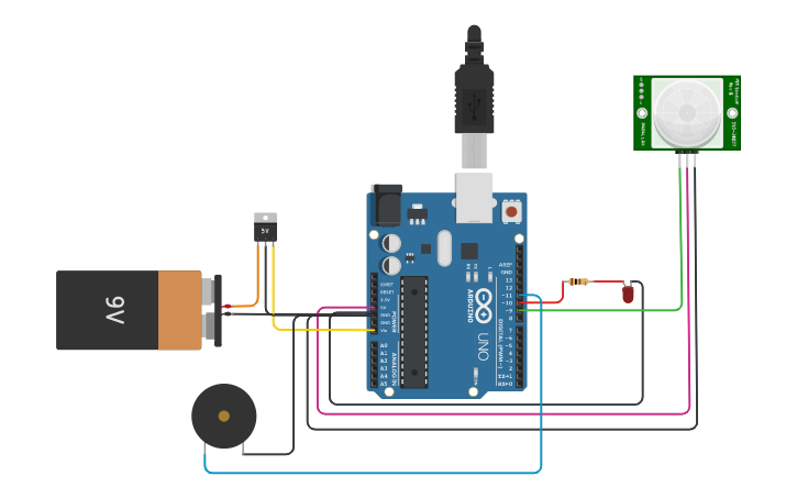 Circuit design tenorio_arduino based motion sensor | Tinkercad