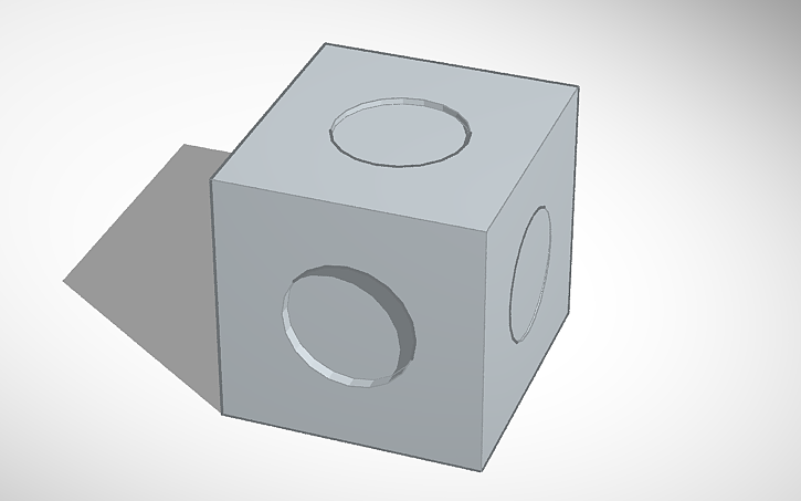 3D design Cube et quasi solide rond pavé droit | Tinkercad