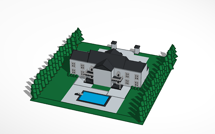 3D design mansion - Tinkercad