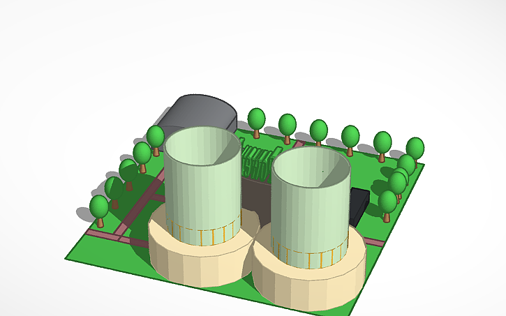 3D design Nuclear powerplant | Tinkercad