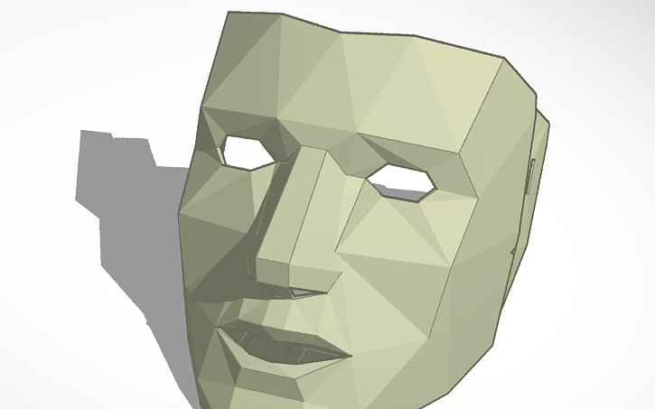 3D design Open Mouth Lowpoly Mask - Tinkercad