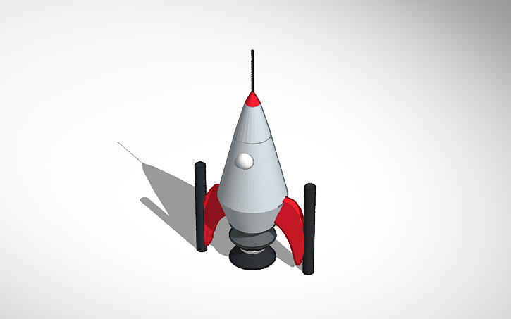 3D design Rocket Ship - Tinkercad