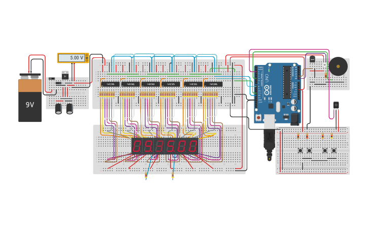 Circuit Design Copy Of Arduino Digital Clock And Thermometer Tinkercad 4543
