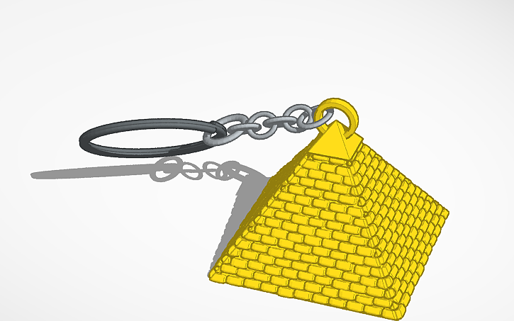 Cad Keychain Design 3D design Pyramid Keychain - Tinkercad