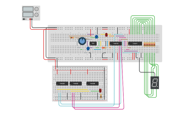 Circuit Design Contador Tinkercad