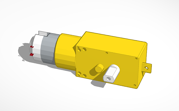 3d Design Motor With Gearbox Tinkercad