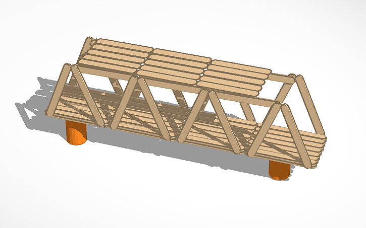 3D design Copy of Popsicle Stick Bridge - Tinkercad