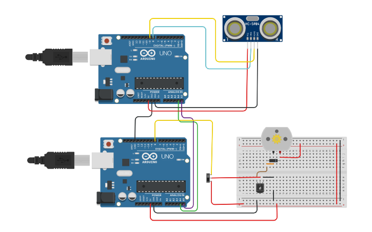 Circuit design ee22b106_obstacle_detection - Tinkercad