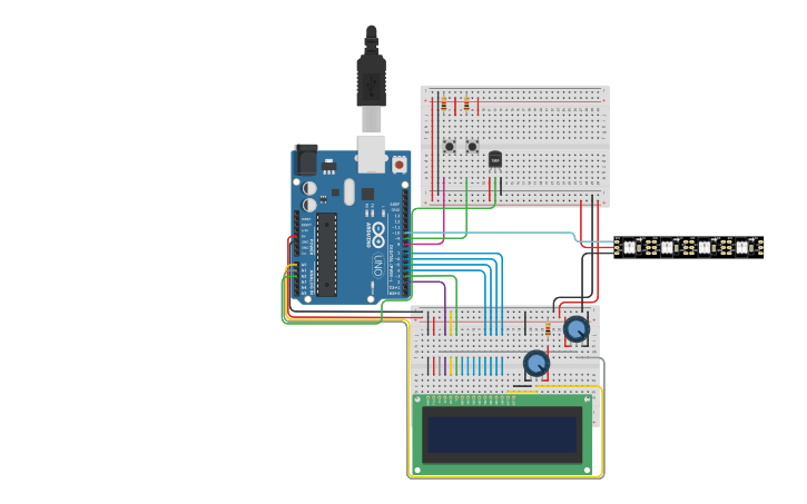 Circuit design Arduino LCD Screen - Tinkercad