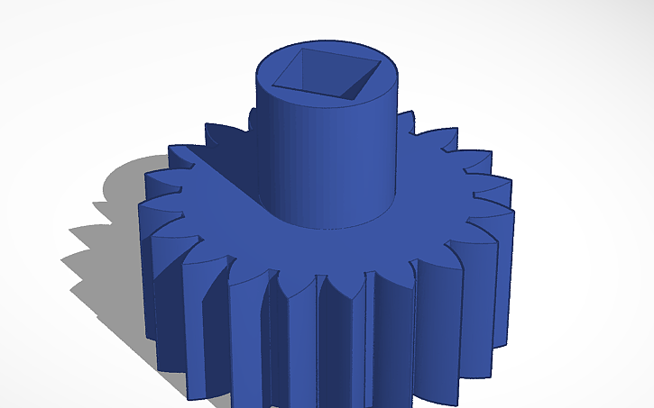 3D design Rack and Pinion 20T Gear - Tinkercad