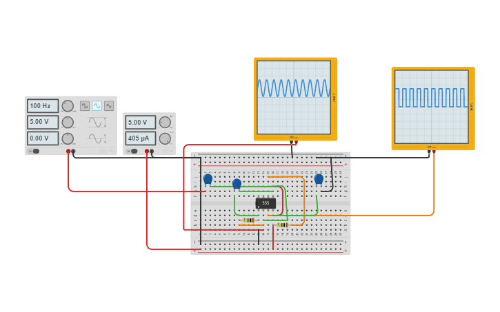 Circuit design Schmitt Trigger - Tinkercad