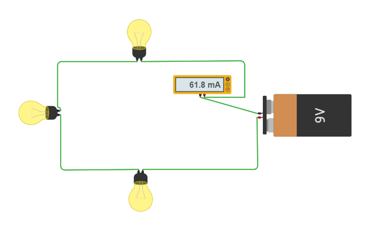 Circuit design Medir intensidad de un circuito - Tinkercad