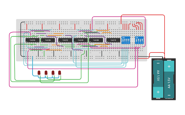 Circuit Design 4 Bit Full Adder à Revoir Tinkercad 4148