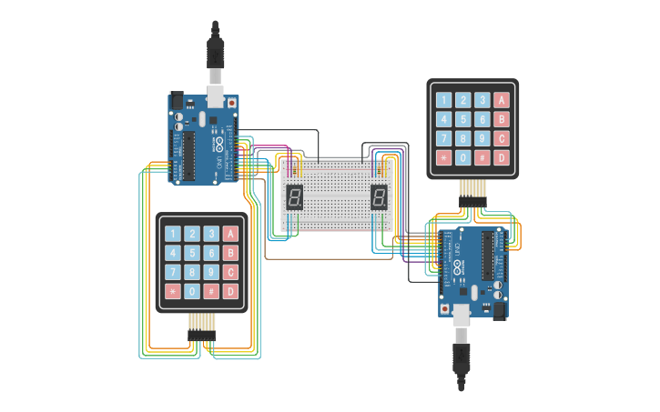 Circuit design UART - Tinkercad
