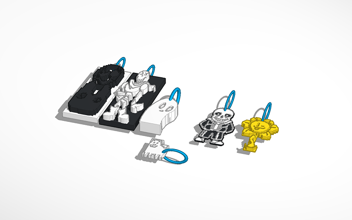 3D design Undertale Characters - Tinkercad
