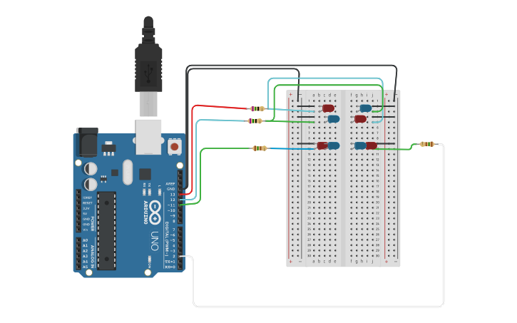 Circuit design Sirene - Tinkercad