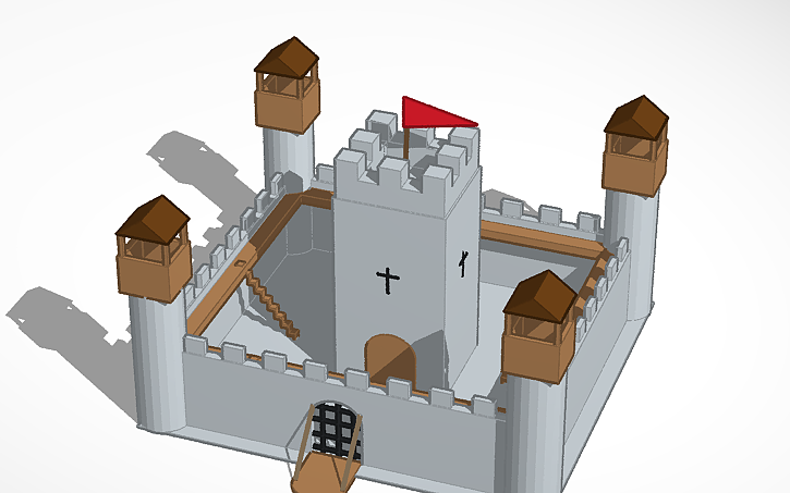 Solidworks Castle Drawing 3D design CASTLE - Tinkercad