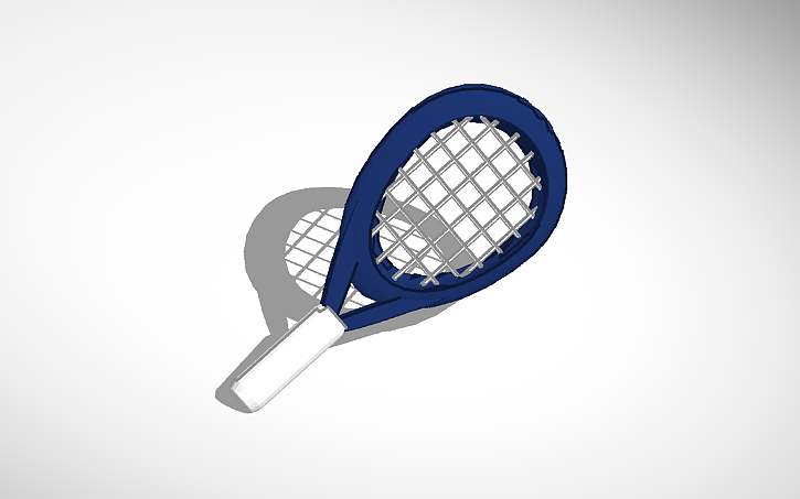 3D design Tennis Racket - Tinkercad