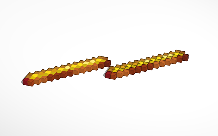 3D design MINECRAFT BLAZE ROD ITEM - Tinkercad