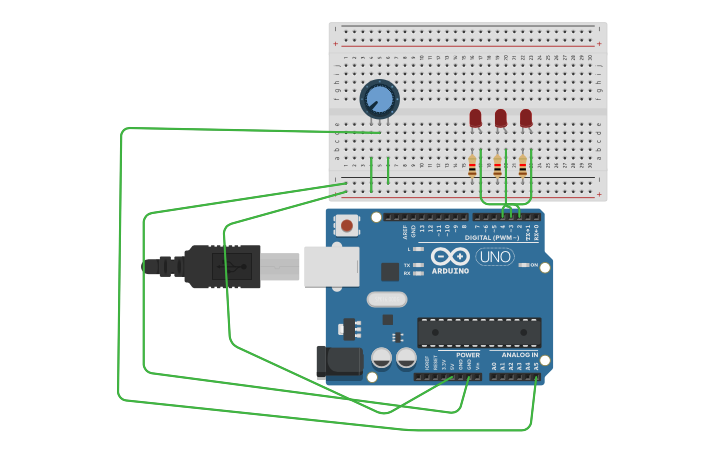 Circuit design Arduino 3 | Tinkercad