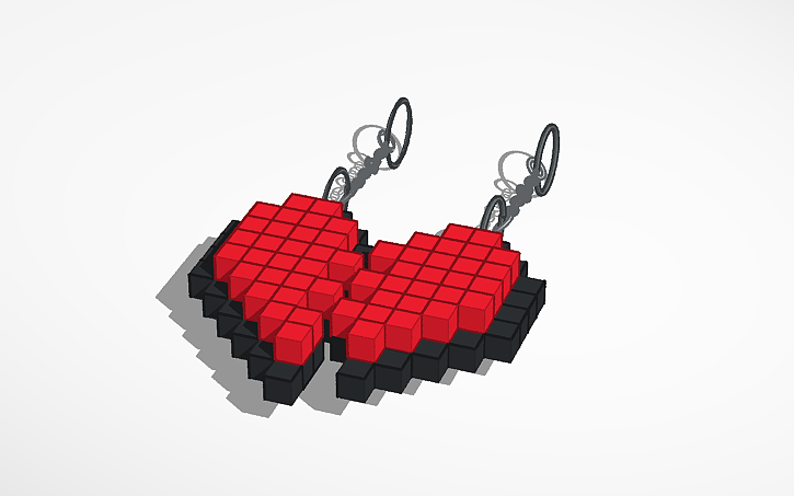 3D design Heart Keychain - Tinkercad