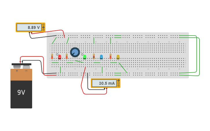 Circuit design Circuito en paralelo con resistencias fijas y variables ...