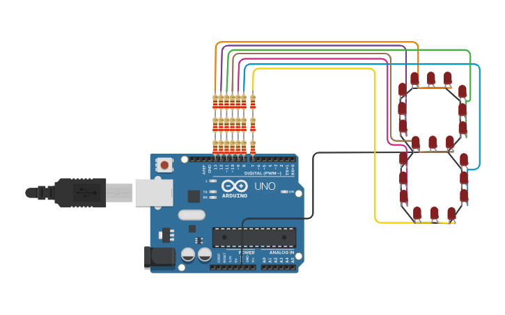 Circuit design COUNTER 1,2,3,...9,0 - Tinkercad
