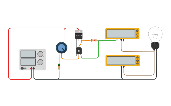 Circuit design Voltage regulator transistor circuit - Tinkercad