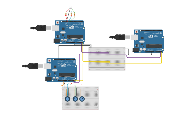 Circuit design I2C - Tinkercad