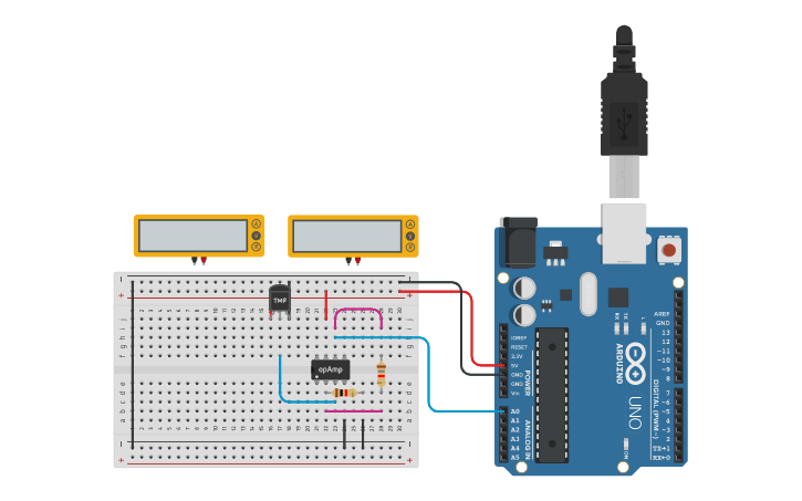 Circuit Design Temp Sensor Tinkercad 6133