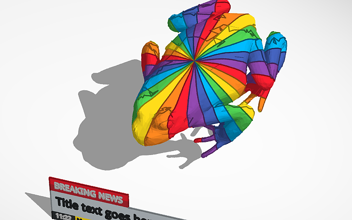 3D design Breaking News Meme Template - Tinkercad