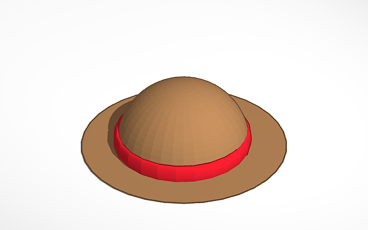 3D design luffy's hate | Tinkercad