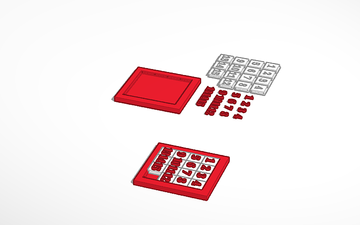 3D design Sliding Puzzle | Tinkercad