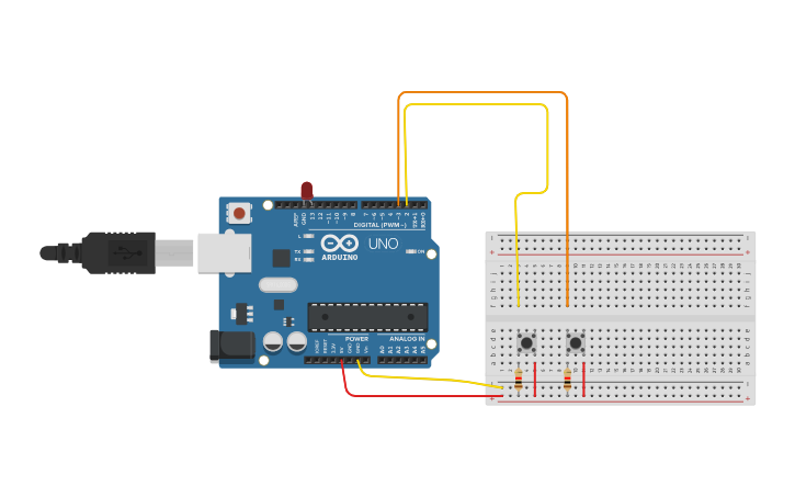 Circuit design escalera - Tinkercad