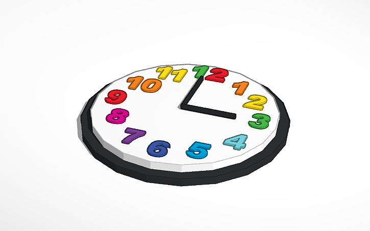 3D design Clock - Tinkercad