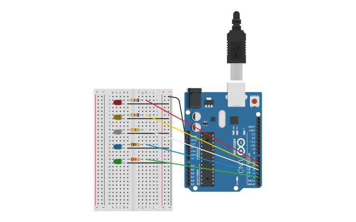 Circuit design Arduino #7 | Tinkercad