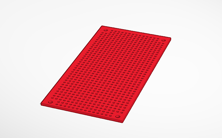 3D design Cut Perfboard - Tinkercad