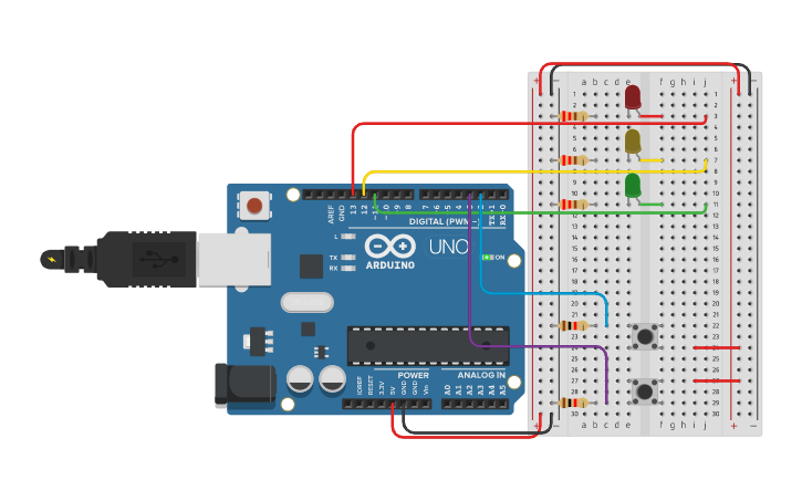 Circuit design StopWatch - Tinkercad