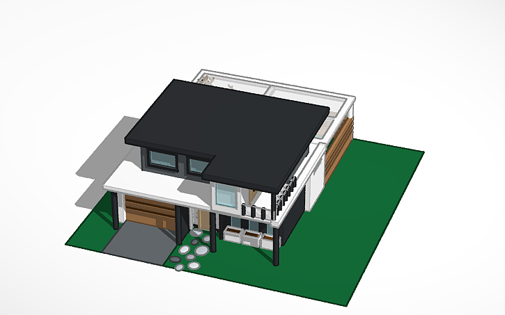 Modern Tinker 3D design Modern House - Tinkercad