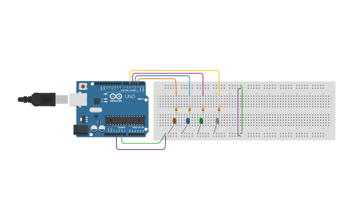 Circuit design Unidad 3 - Primer Circuito en Arduino | Tinkercad