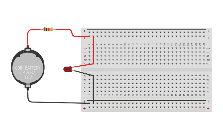 Circuit design Simple LED Light activity | Tinkercad
