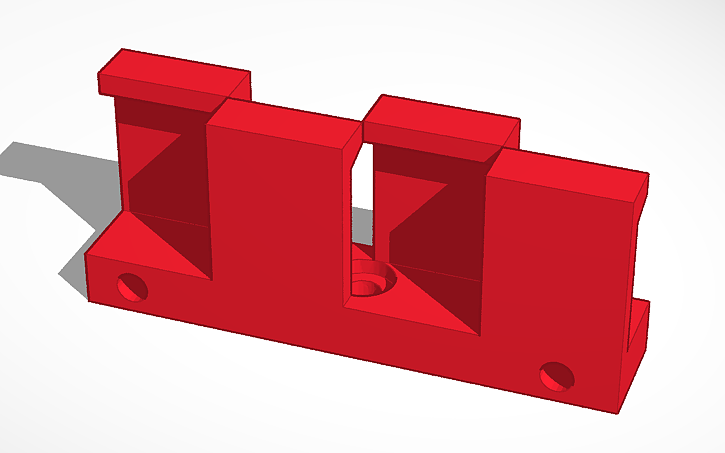 3D design Ribbon Cable Holder Tee Bar 2 Sides - Tinkercad