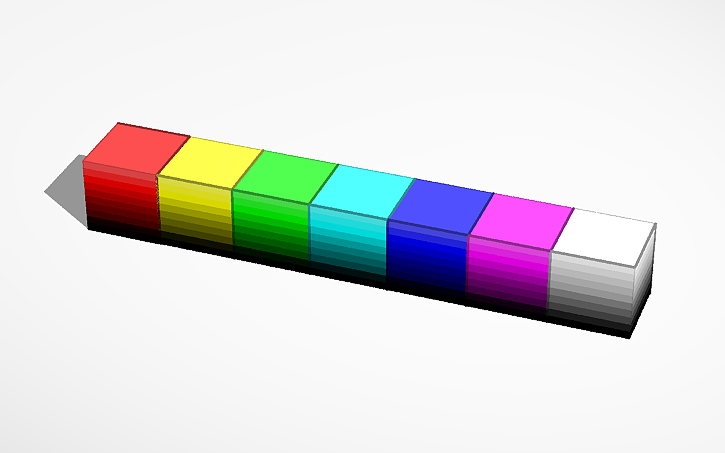 3D design color gradient - Tinkercad