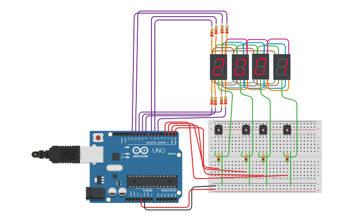 Circuit design Seven_segment_1 | Tinkercad