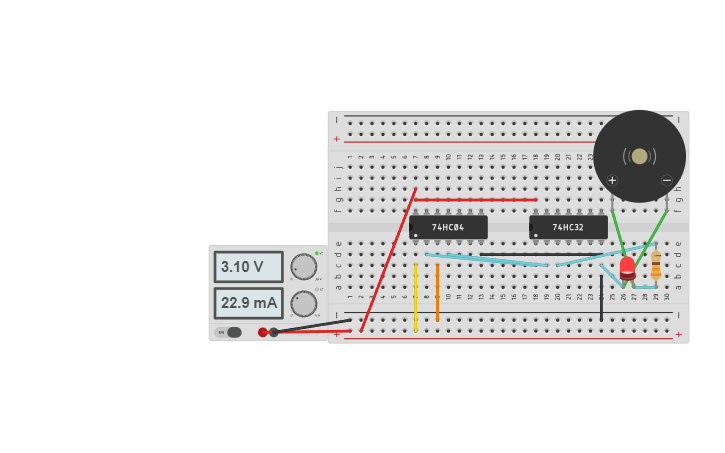 Circuit design De Morgan's 2 Theorem | Tinkercad