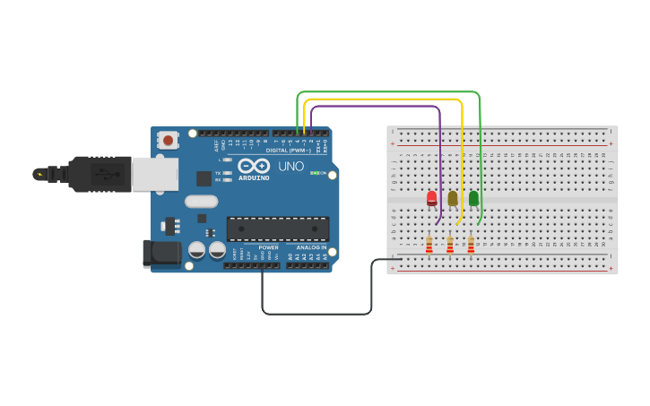 Светофор на Ардуино - проекты со светодиодами на Arduino